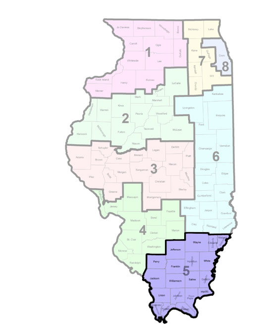 Illinois HIV Care Region 1 map